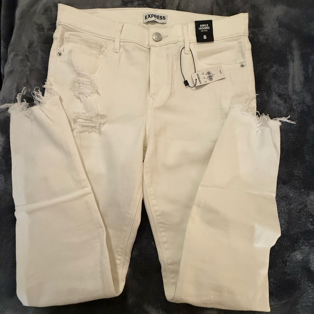 Express Mid-Rise Ankle Legging Jeans